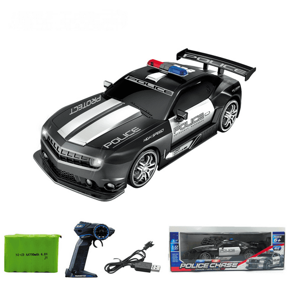 Camaro super realistic police car RC Police Car Remote Control Police Car RC Toys Radio Control Police Car Great Toys for Boys Rc Car with Lights and Siren for 5 Year Old Boys and Up for Boys & Girls