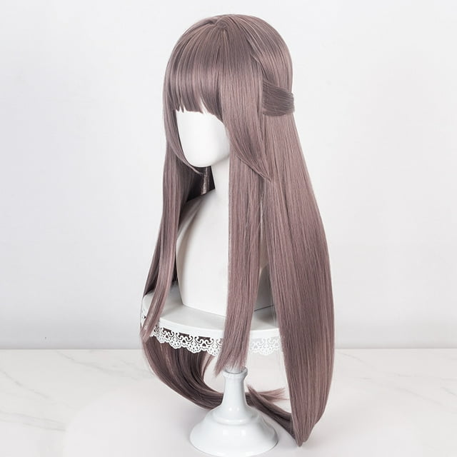 Peluca para cosplay Honkais Stars Rails Hertas, 90 cm, pelo sintético