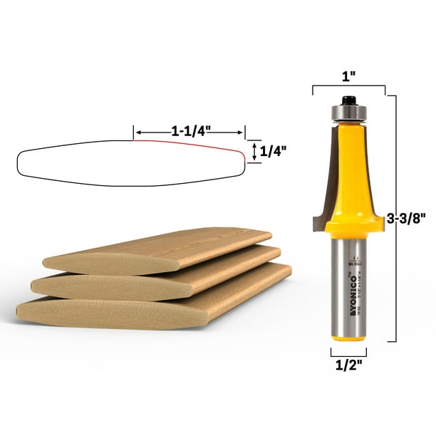 11/4" Louvre Slat Router Bit 1/2" Shank Yonico 18153