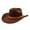 Brown, variant on GHSOHS Hat Silk Bonnet Beanie Cowboy Hat Skullies Beanies New Straight Cowboy Hat British Fedora Flat Top Black Top Hat Warm Baseball Caps Berets Fedoras Visors Red Bucket Hats