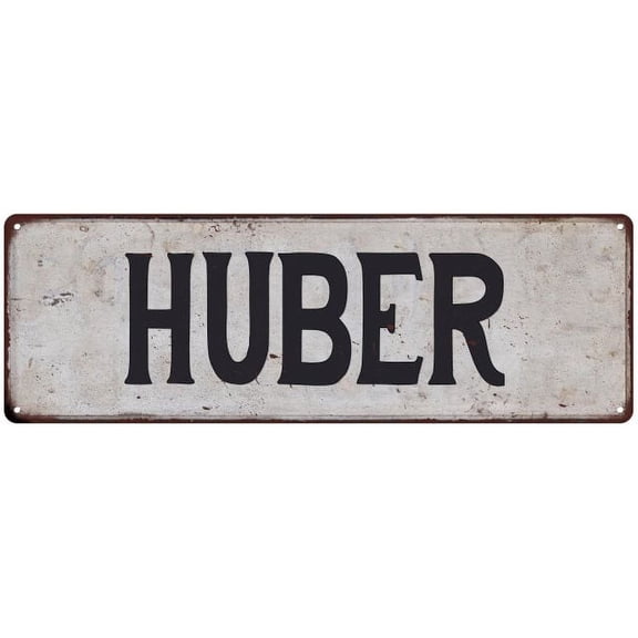 HUBER Vintage Look Rustic Chic Metal Sign 8x24 108240036337