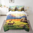 thumbnail image 2 of YST 7Pcs Deer Comforter Set, Wildlife Adventure Bed in a Bag, Full Size, 2 of 5