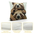 thumbnail image 4 of ONETECH Sloth Stack Throw Pillow Covers Cozy Soft Pillow Cases Modern Home Decor Couch Cushion Case Square Pillowcases for Couch Sofa Bed Living Room, 4 of 5