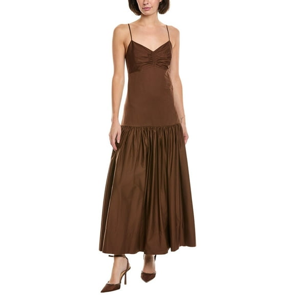 A.L.C. womens  Harper Midi Dress, 0, Brown