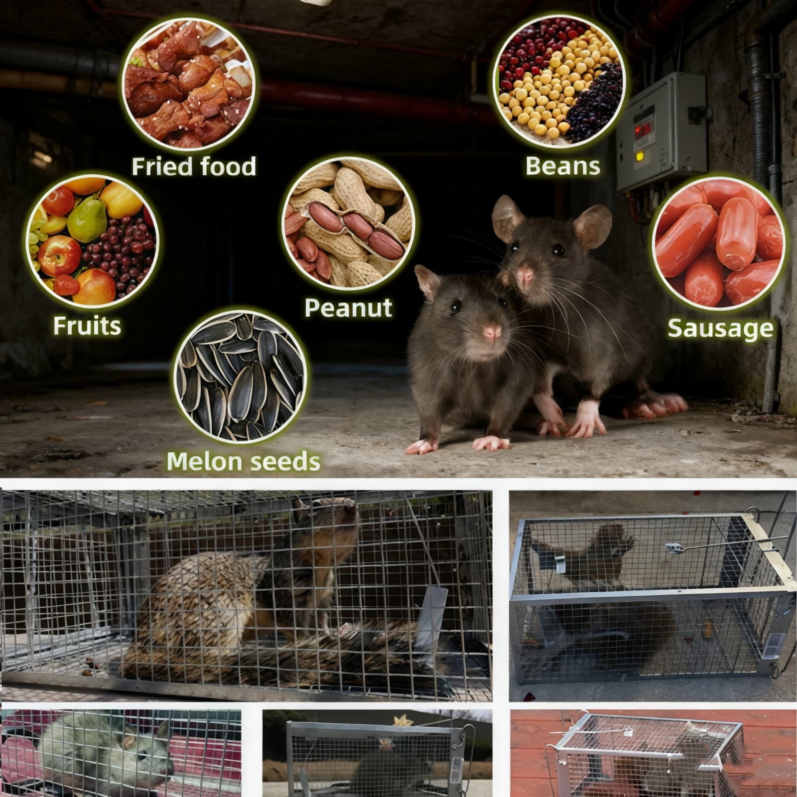 Rat Trap, Metal Reusable Mousetrap Mousetrap Automatic Continuous Circulation Mousetrap Household Mousetrap Safe and Efficient Mousetrap Easy to Set Mice Catcher for Indoor and Outdoor