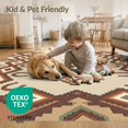 thumbnail image 4 of ODIKA Cowgirl Medallion With Southwestern Frame Rustic Cabin Aztec Playful Expressive Non-Slip Chair-Friendly for Dining Room, Basement, Large Office, 4 of 7