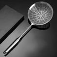 thumbnail image 1 of PRETXORVE 304 Stainless Steel Colander Kitchen Large Mesh Colander Dumpling Spoon Thick Long Handle Mesh Colander Mesh Colander, 1 of 3
