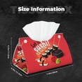 thumbnail image 6 of Lsque Sushi Printed Long Tissue Box Cover Holder, Facial Paper Organizer Dispenser,Triangle with Bottom Belt, PVC Leather Decorative Organizer, 6 of 9