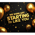 thumbnail image 4 of Black Background Banner with Golden Balloons Stars and Ribbons We Just Starting to Like You Party Decorations Backdrop for Celebrations Events Gatherings Parties, 4 of 4