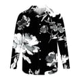 thumbnail image 4 of LEBONYARD Men's Long Sleeve Crew Tee,Mens Clothing Clearance,Men's Printed Long Sleeved Button Up Lapel Top Black XXXL, 4 of 5