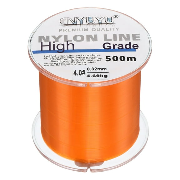 Uxcell 547Yard/1640FT Nylon Fishing Line 11lb Monofilament String Wire for DIY Craft Hanging Decoration Orange