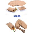 thumbnail image 4 of 100 Vintage Kraft Paper Pillow Boxes,Wedding Favor Box Gift Boxes Kraft Gift Bags Mini Candy Box Gift Wrapping Small Box Vintage Kraft Cardboard Favo, 4 of 5