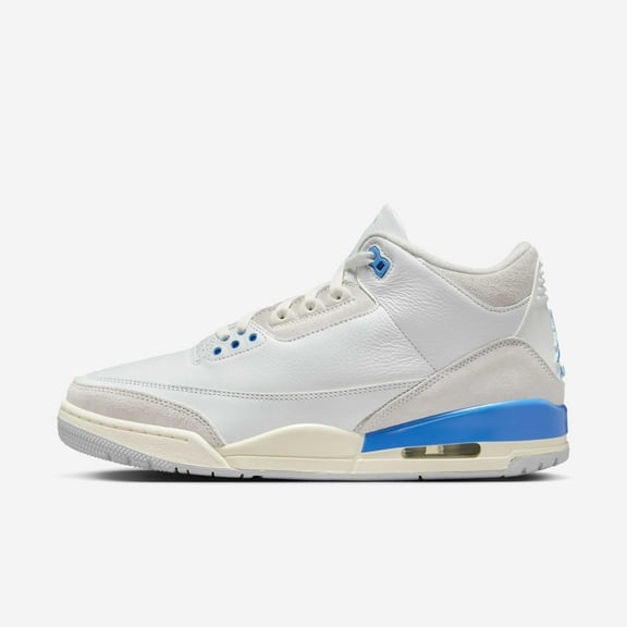 Men's Jordan 3 Retro "Lucky Shorts" Smmt Wht/Hydrogen Blue (CT8532 101) - 11.5