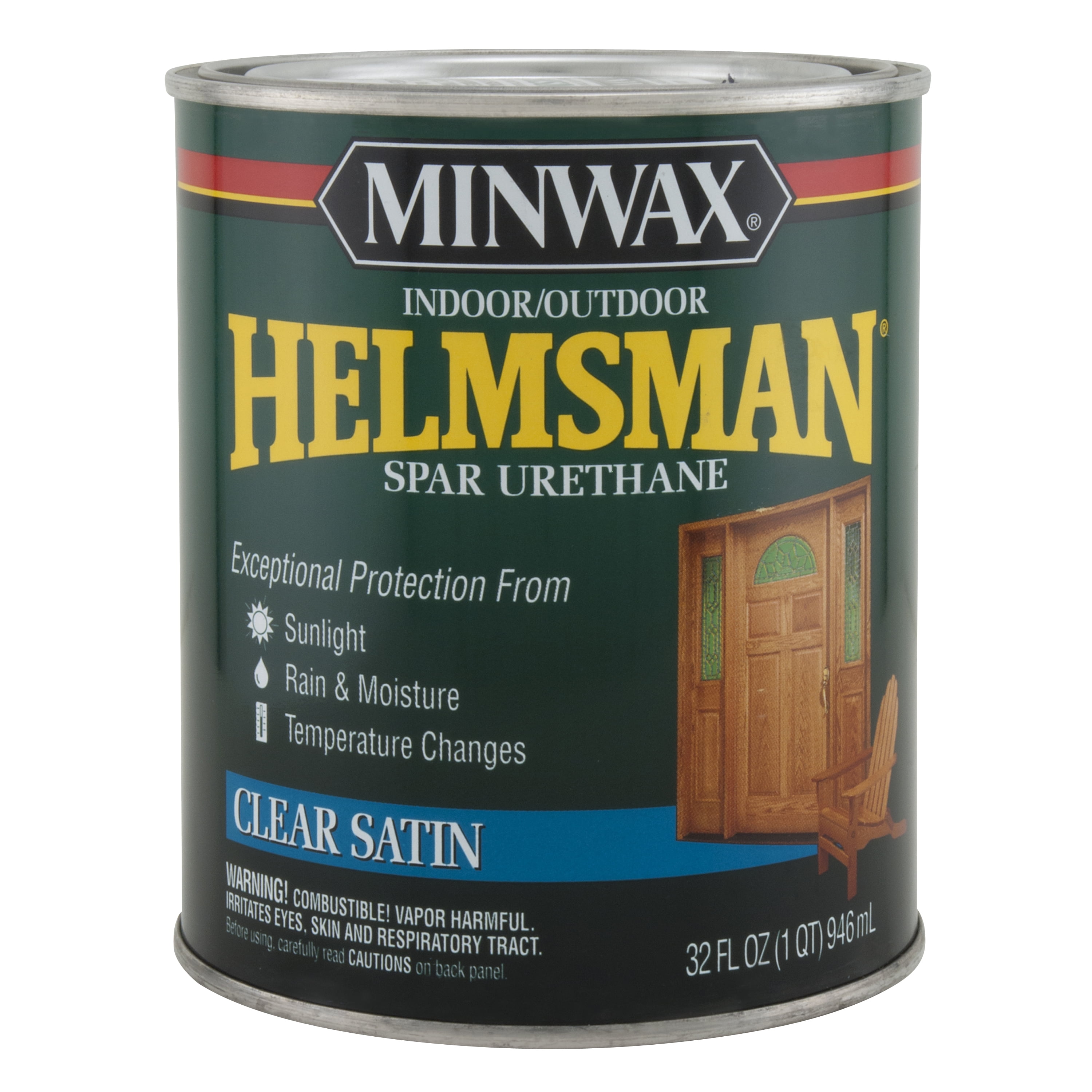 Minwax Helmsman Indoor & Outdoor Spar Urethane Satin Finish, 1 Quart