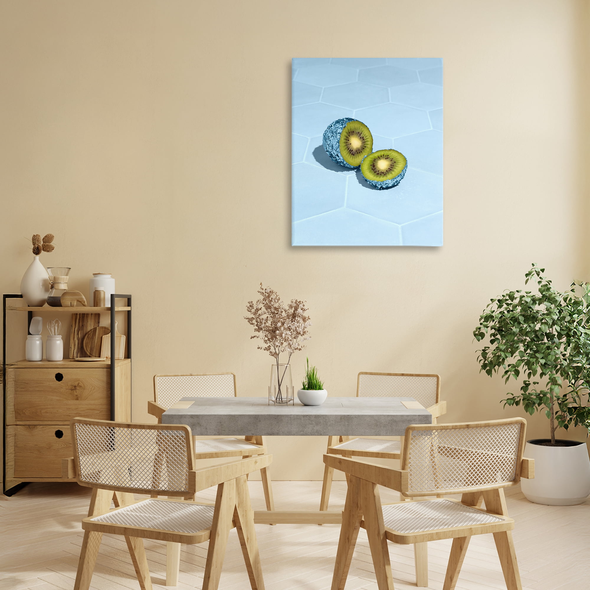 Stupell Industries Blue Glimmer Kiwi Canvas Wall Art, design by LISH Creative