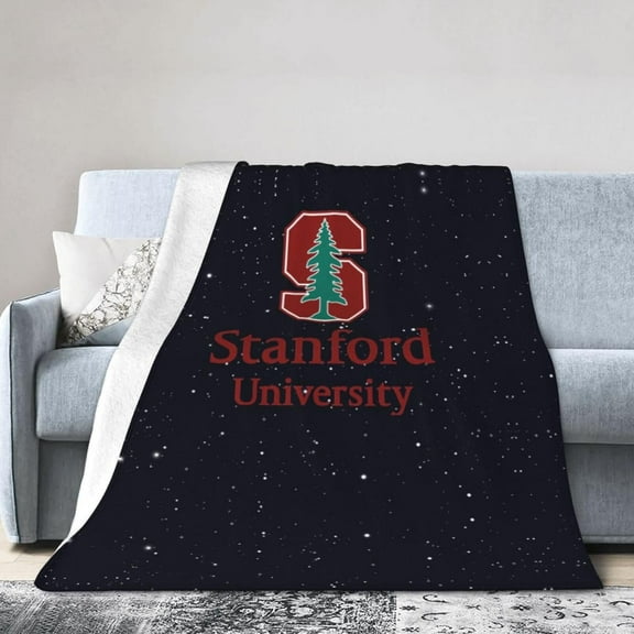 Stanford University Fleece Blanket, Very Soft Microfiber Flannel Blanket for Couch Warm and Cozy for All Seasons