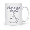 thumbnail image 2 of Breathe and Chill 11 oz Coffee Mug - Pastel for Mindful Self-Care Lovers White Ceramic Gift, 2 of 7