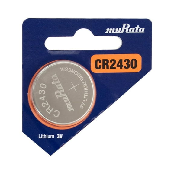 Murata CR2430 280mAh 3V Lithium (LiMnO2) Coin Cell Watch Battery - 1 Piece Tear Strip
