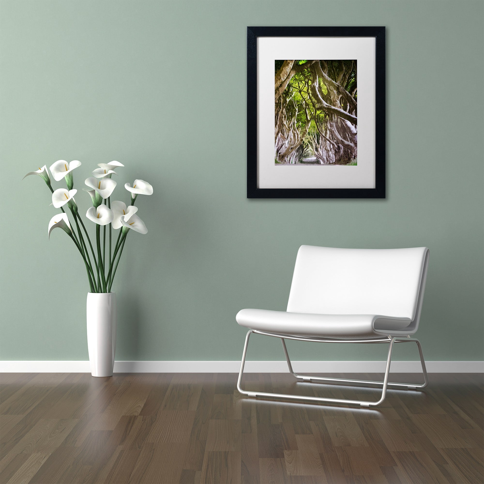 Trademark Fine Art "King of the Woods" Canvas Art by Philippe Sainte-Laudy, White Matte, Black Frame