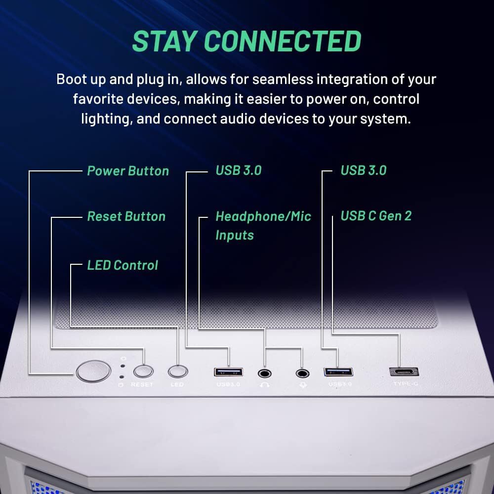 Skytech Archangel Gaming PC Desktop INTEL Core i5 13400F NVIDIA Geforce RTX 4060 Ti 1TB SSD 16GB RAM, AIO Liquid Cooling Windows 11