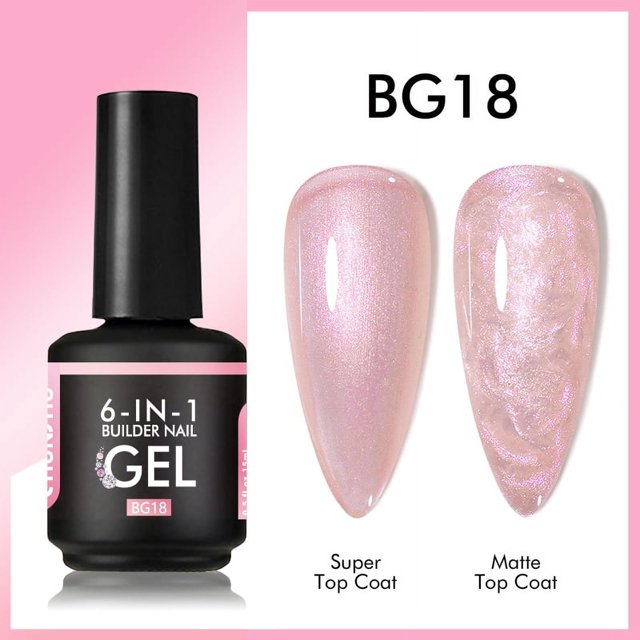 CHUNSHU-esmalte de Gel UV 6 en 1, extensión en una botella, constructor de Gel para uñas, capa Base de goma, arte de uñas semipermanente, autonivelante, 15ML