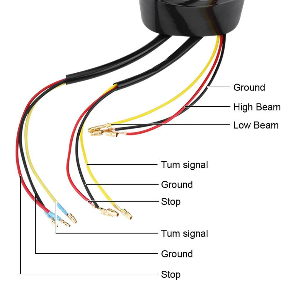 EBTOOLS Headlight Turn Signal, Motorcycle Headlight,Universal