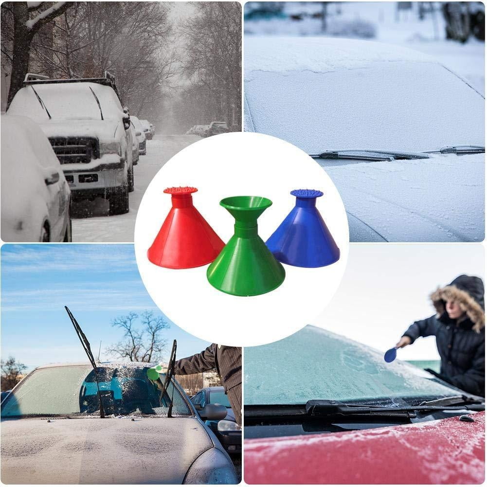 Car Windshield Magic Ice Scraper Tool Cone Shaped Outdoor Funnel Remover Snow US 