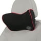thumbnail image 1 of Almohada para reposacabezas de automóvil Unique Bargains, soporte para cuello ergonómico y cómodo, poliéster y espuma de memoria, ancho ajustable, negro y línea roja, 1 Pcs para conducción y viaje, 1 of 7