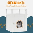 thumbnail image 2 of Mcombo Cat Litter Box Furniture Hidden, Kitty Litter House for Storage, Pet Litterbox Wooden Enclosure with Extra Table 0507, 2 of 7