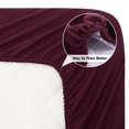thumbnail image 6 of PiccoCasa Queen Fitted Sheet Deep Pocket Fitted Sheet Fits 14 inch, Burgundy, 6 of 7