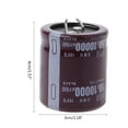 thumbnail image 4 of Yammee 10000uF 50V Power Electrolytic Capacitor 10MF Snap Fit Snap In -40°C to +105°C, 4 of 10