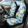 thumbnail image 2 of XYZCANDO Automotive Interior Protection Car Seat Covers Sedan Van SUV, Soft Stretchy Front Seat Cover 2 Pack Stretchy Cloth Tropical Beach, 2 of 10