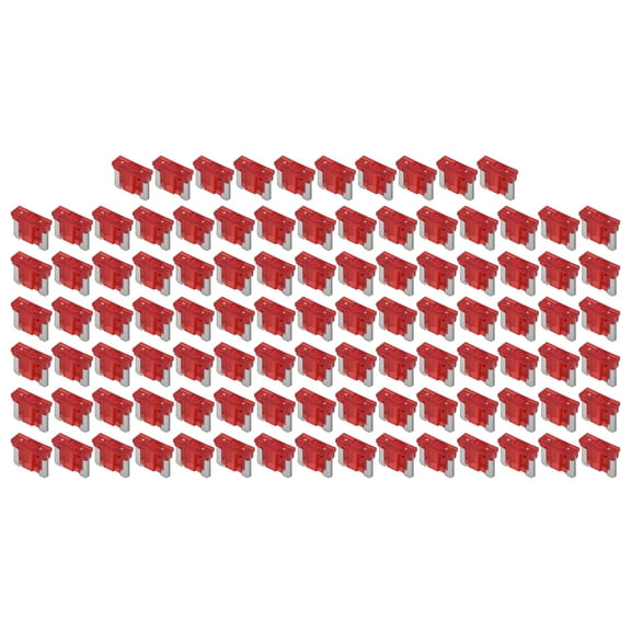 Unique Bargains Micro Fuse 10A Blade Fuse, Blade Style Fuses Replacement for Automotive Car Boat Truck SUV RV Motorcycle Red 100 Pcs