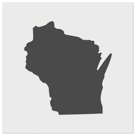 Wisconsin State Silhouette DIY Cookie Wall Craft Stencil - 5.5 Inch