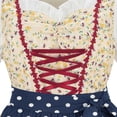 thumbnail image 4 of Lenago Womens Apron Dresses For Women Oktoberfest Costumes Multiple Color Schemes Square Collar Short Sleeves Dirndl Dresses German Dresses Festival Bavarian Costume Beer Carnival Women Party Dresses, 4 of 9
