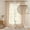 Taupe, variant on 2 Panels Lace Curtains 27" x 47" - Rustic Floral Branch Leaf Pattern Lace Panel Curtains for Bedroom, Privacy Vintage Sheer Lace Curtains for Windows, White