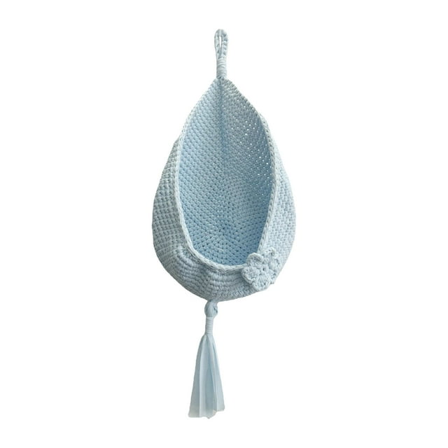 Hamaca de Punto de Ganchillo para Bebé Sunnimix Accesorios de Fotografía Azul