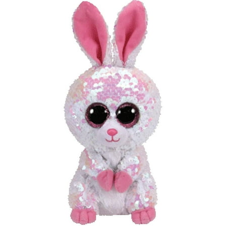 TY Flippables Bonnie - The White Sequin Bunny (Glitter Eyes) Small 6" Plush