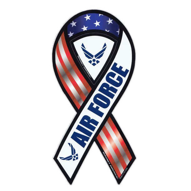 Bumper Sticker United States Air Force Ribbon Shaped