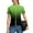Green, variant on Women's Performance Cycling Short Sleeve Shirt, Ombre Gradient Athletic Top with Breathable Fabric & Reflective Safety Trim,Dark Green M