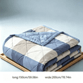 thumbnail image 3 of Clearance! Twin Size Washed Cotton Quilt Blanket, Skin-Friendly Cool Thin Comforter, Lightweight Bed Blanket for All Seasons, 78.74x59.09 Inches/Multicolor, 3 of 6