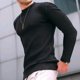 thumbnail image 1 of Suéter de cuello redondo de moda para hombre, pequeño, a cuadros, de otoño, suelto, de punto, de algodón, de manga larga, para hombre, 1 of 6