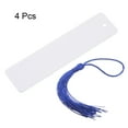 thumbnail image 3 of Unique Bargains Sublimation Blank Bookmark Double Sided with Dark Blue Normal Tassels, 4 Pieces, 3 of 5