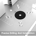 thumbnail image 3 of Router Table Insert Plate Aluminium Wood Router Flip Plate Router Plate Wood Tools Milling Trimming Machine with Rings (Silver  Gold), 3 of 9