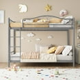 thumbnail image 2 of GloryStar Space-Saving Twin Over Twin Metal Bunk Bed, Sturdy 400 lbs Capacity with Ladder, Full Safety Rails, Quiet Design & Easy Assembly, 2 of 7
