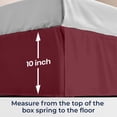 thumbnail image 4 of SGI bedding 10 inch Drop Bed Skirt Twin Size Platform Style, Classic Tailored Look, Elegant Pleated Style Dust Ruffle, Split Corners, Wrinkle Resistant Microfiber - Burgundy, 4 of 8