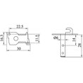 thumbnail image 3 of Golden Gate F-2219 Acoustic Guitar Tuners - 6 Individual (3+3) - Chrome, 3 of 3