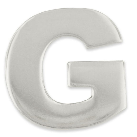PinMart's Silver Letter G Alphabet Lapel Pin