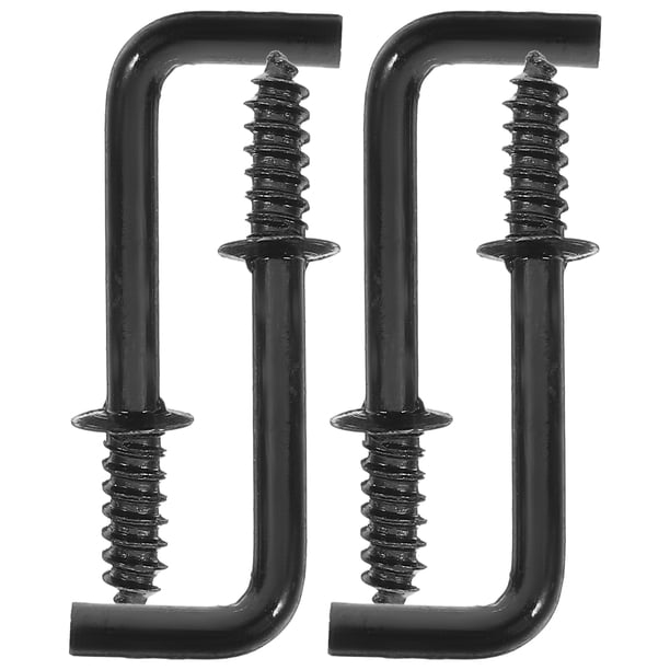 100 ganchos metálicos atornillables en forma de L, de fijación segura, autorroscantes, para colgar joyas, mini ganchos cuadrados, antiguos, para pared.