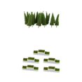 thumbnail image 1 of 1: 100 Camas de Flores en apariencia de E Plantas Y árboles Modelo de Construcción de Trenes Paisaje de Estacionamiento, 1 of 9